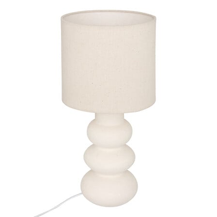 lampada bianca Alitha 3 a forma di ciottolo h42, b