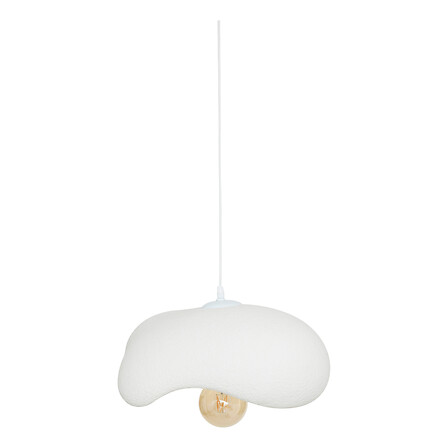 lampada a sospensione in plastica bianca teiva l45