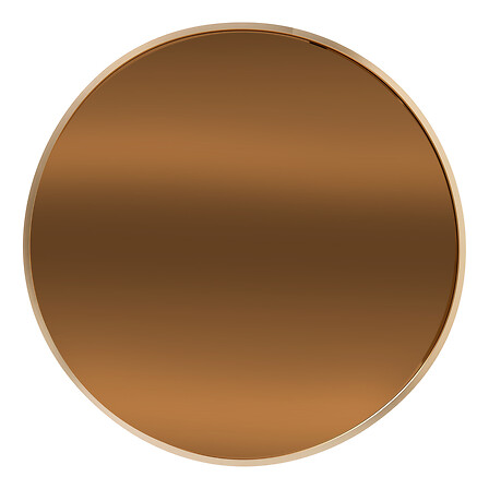 specchio in metallo ambrato Alice d50, oro