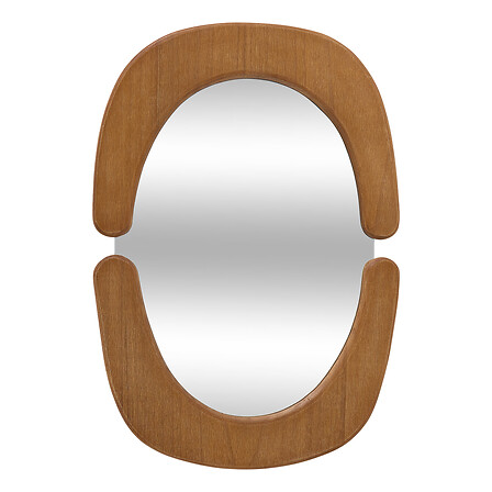 Specchio in legno Antoine 58x40, marrone mogano
