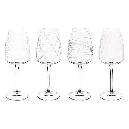 calici da vino cri x4 talia, trasparenti
