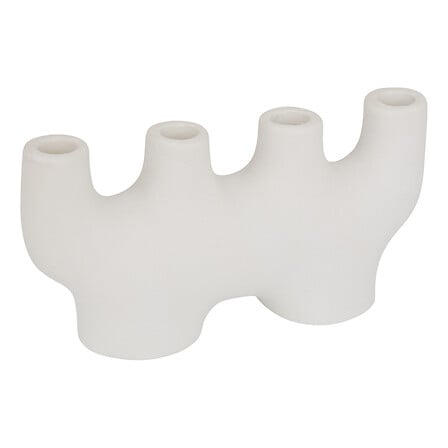Lampadario in ceramica bianca Sienna, altezza 12,5