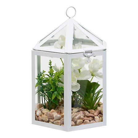 gabbia per terrario in metallo fldr h23, bianca