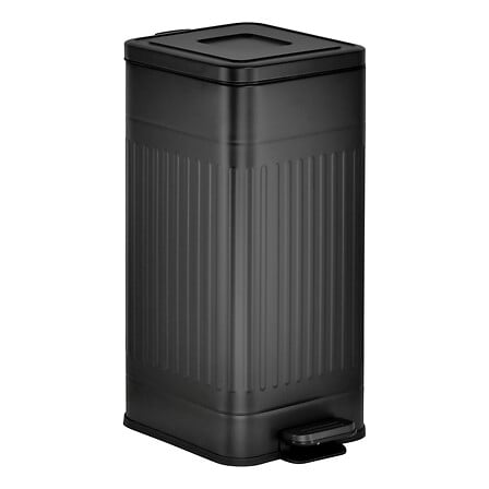 Bidone in metallo nero da 30 litri Nova, nero