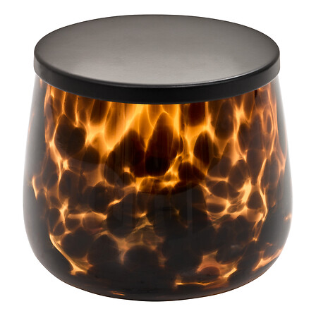 vaso cotone verde punteggiato, marrone