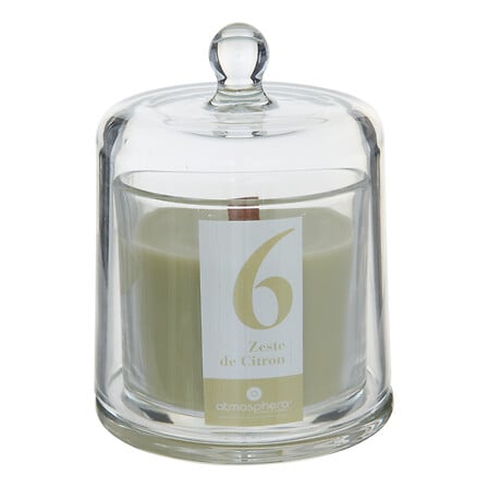 Candela votiva al limone Numia, 240 g, verde chiar