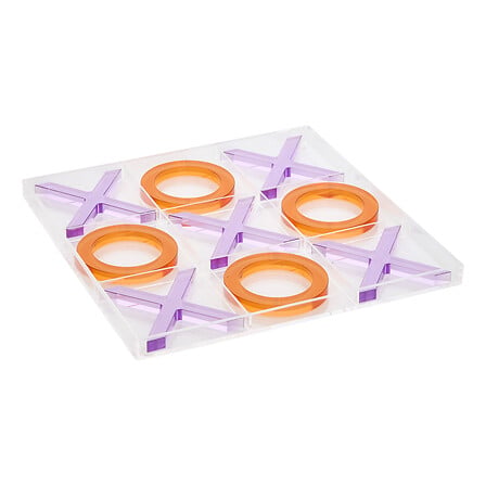 Gioco del tris in plexiglass, L22.9, viola