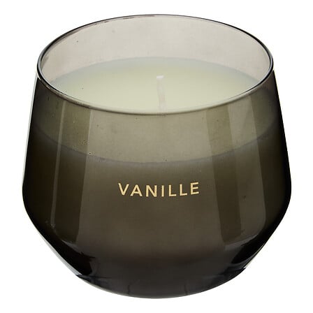 Candela votiva in vetro Glowy Van, 300 g, nera