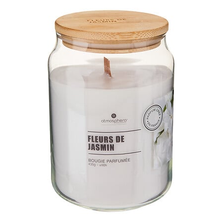 Candela votiva in vetro al gelsomino Viky, 435 g,