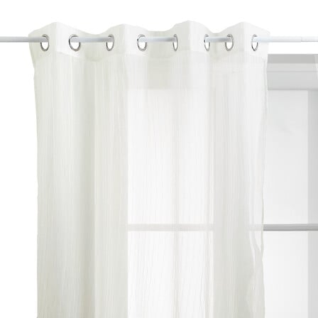 Tenda in voile bianco Mila, 140x240 cm, bianca