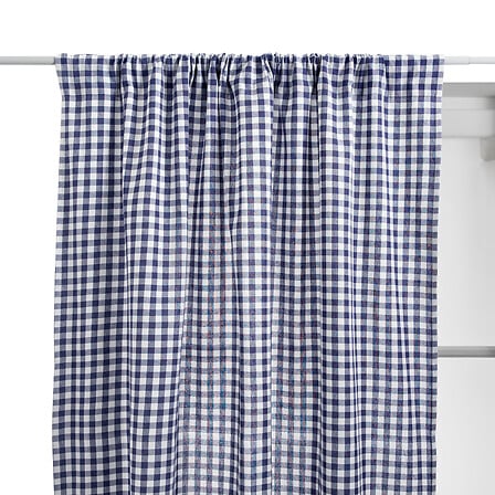 Tenda Groove gingham blu 140x260, blu navy