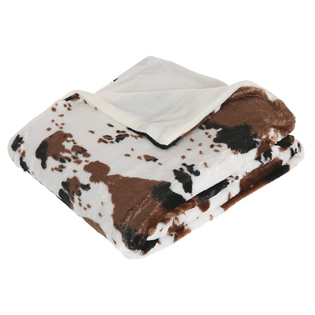 plaid di mucca 130x160, bianco