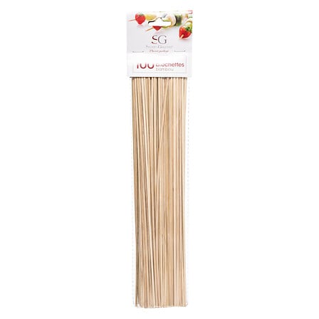 spiedini di bambù x100, beige
